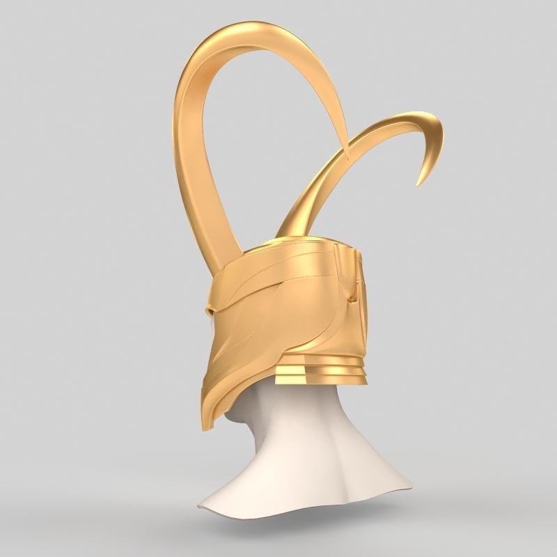 Loki Helmet  3D print model_4