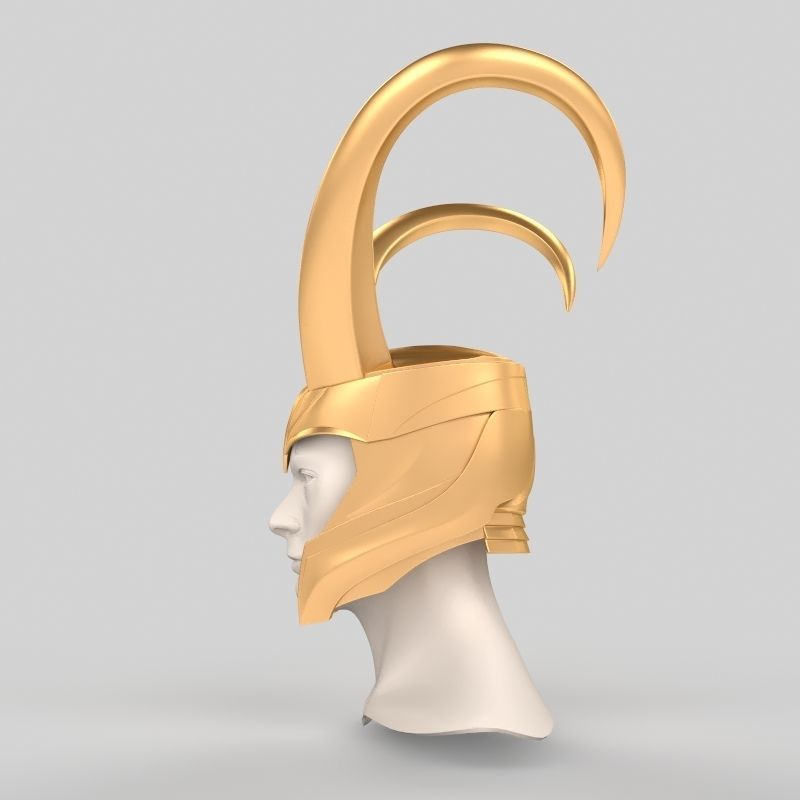 Loki Helmet  3D print model_3
