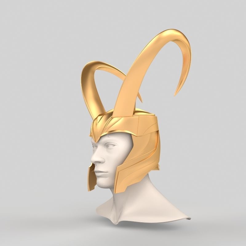 Loki Helmet  3D print model_2