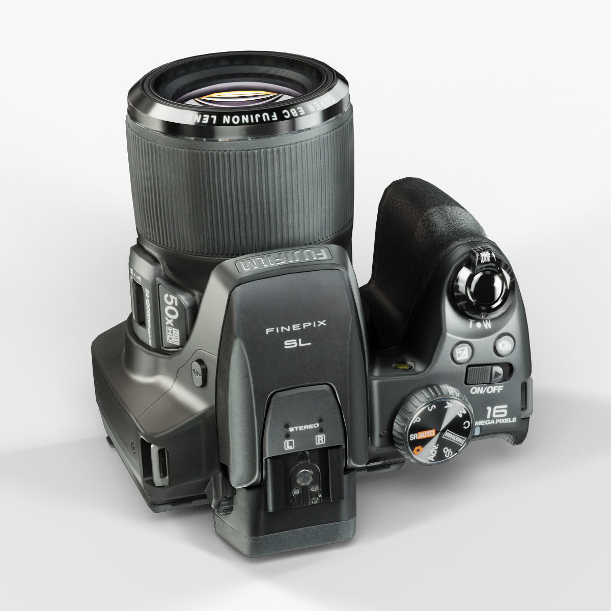 Fujifilm FinePix SL1000 bridge digital camera Low-poly 3D model_13