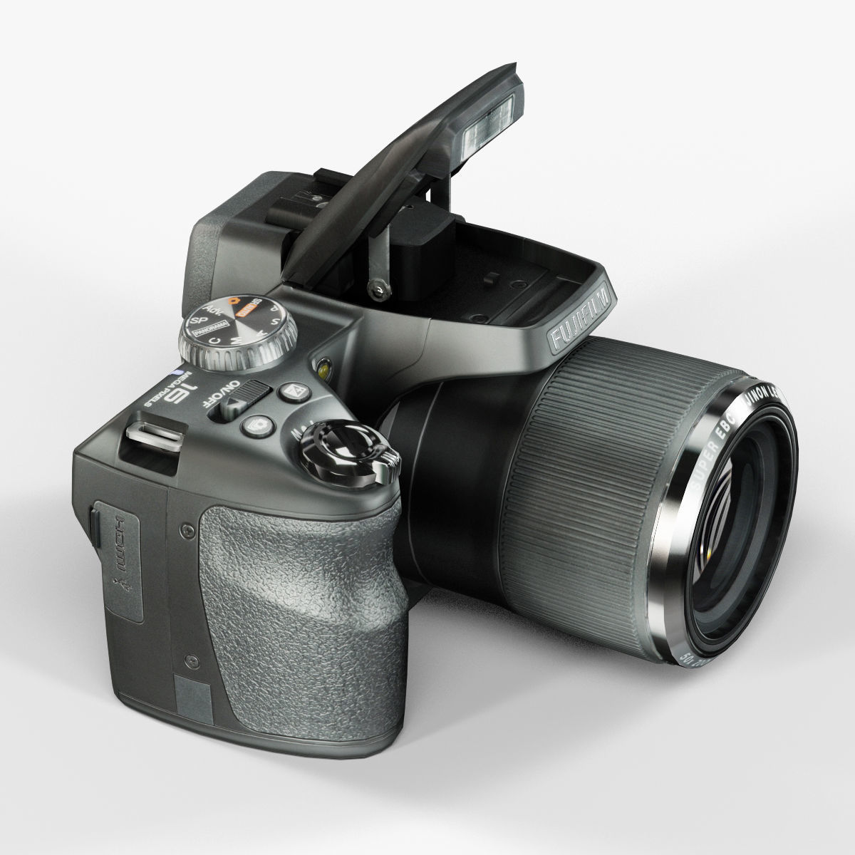 Fujifilm FinePix SL1000 bridge digital camera Low-poly 3D model_5