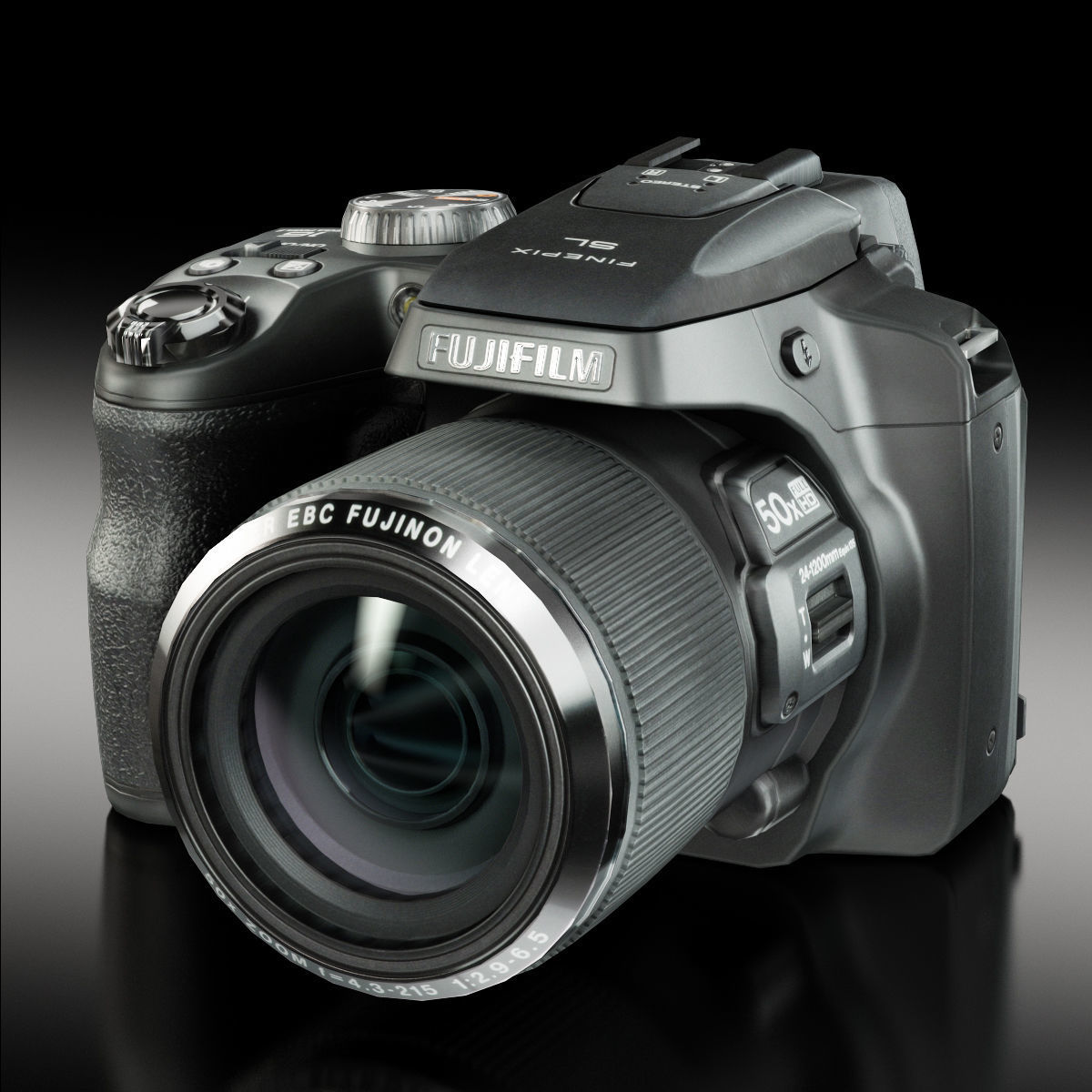 Fujifilm FinePix SL1000 bridge digital camera Low-poly 3D model_2