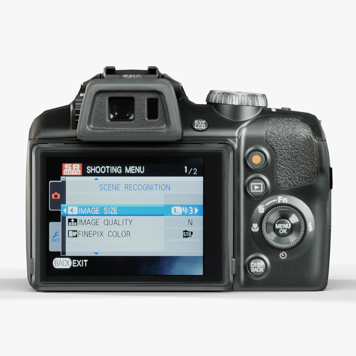 Fujifilm FinePix SL1000 bridge digital camera Low-poly 3D model_7