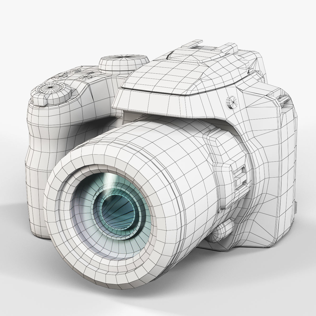 Fujifilm FinePix SL1000 bridge digital camera Low-poly 3D model_15