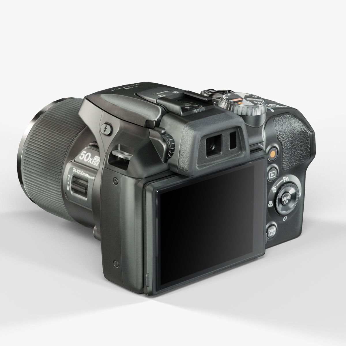 Fujifilm FinePix SL1000 bridge digital camera Low-poly 3D model_8