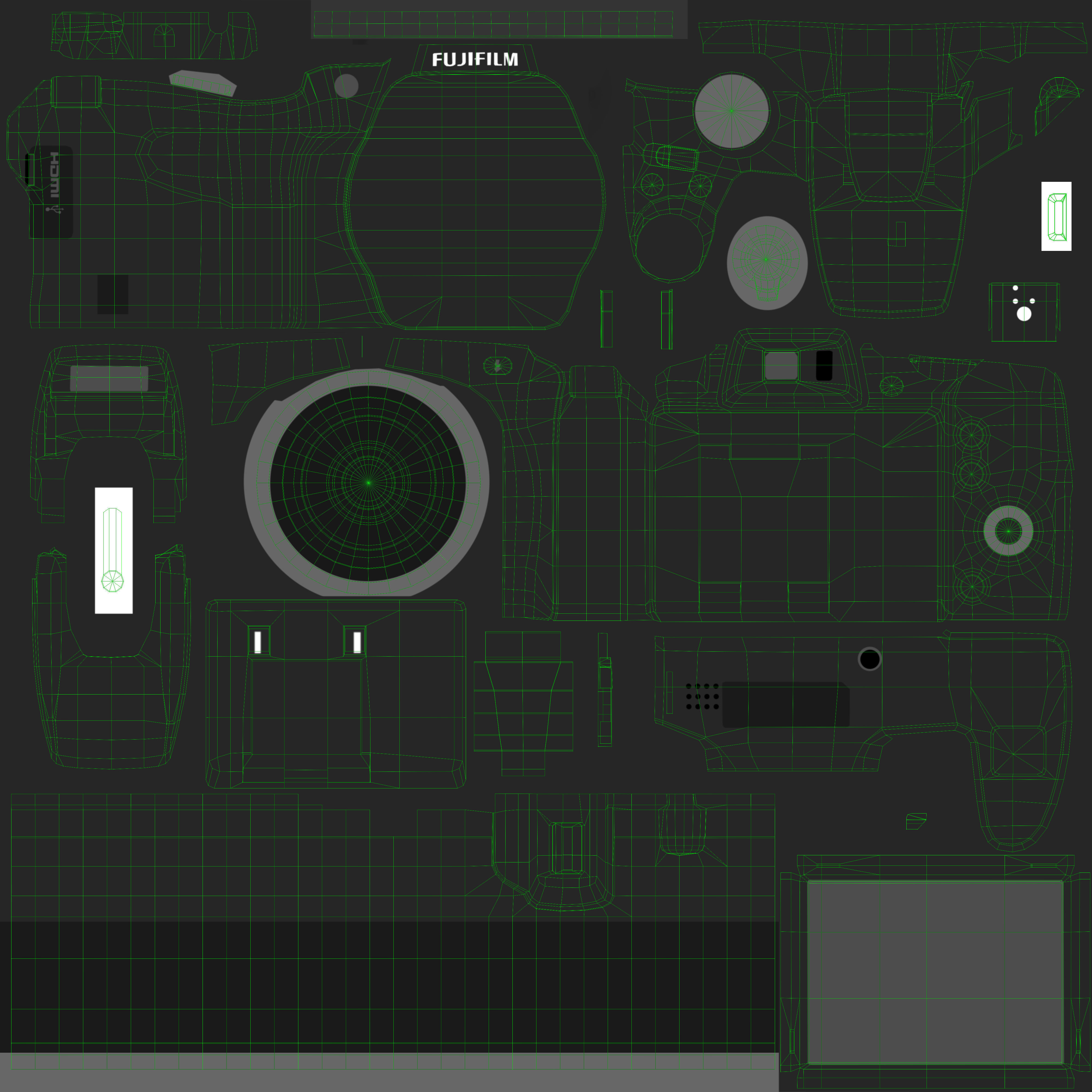 Fujifilm FinePix SL1000 bridge digital camera Low-poly 3D model_20