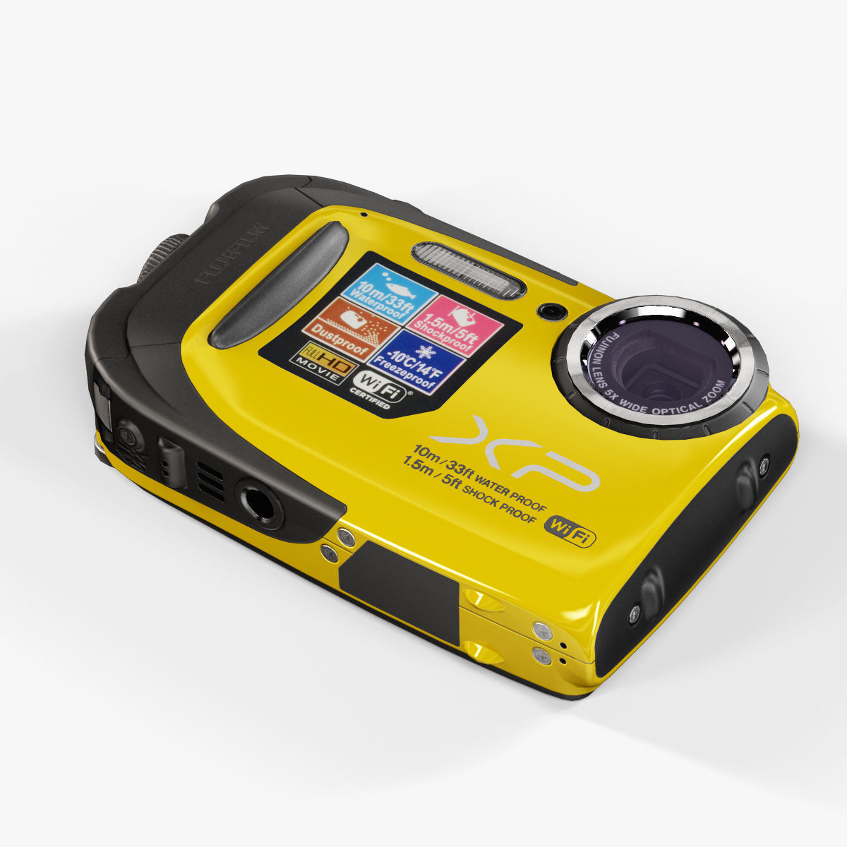 Fujifilm FinePix XP70 rugged and proof digital camera Low-poly 3D model_18