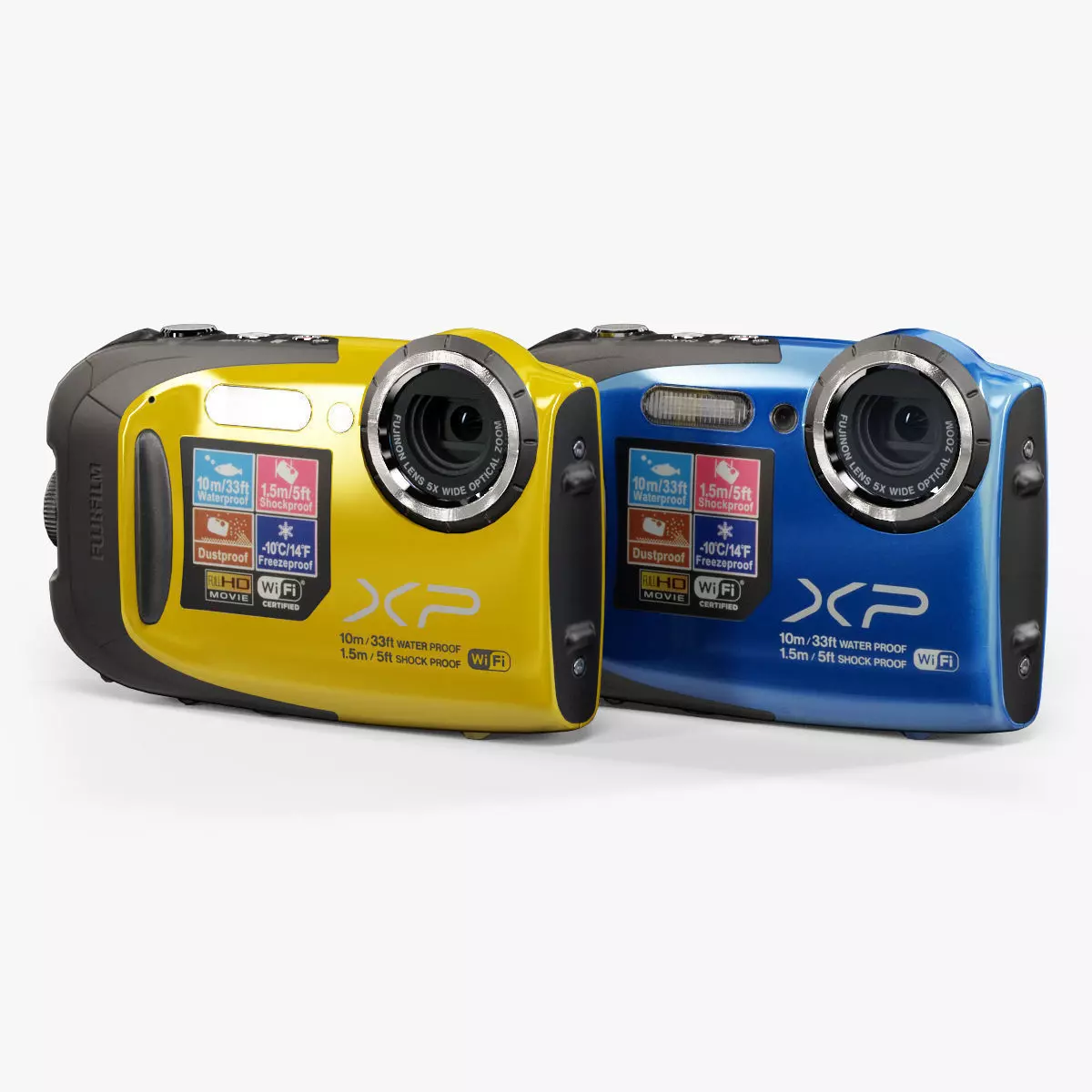 Fujifilm FinePix XP70 rugged and proof digital camera Low-poly 3D model_0