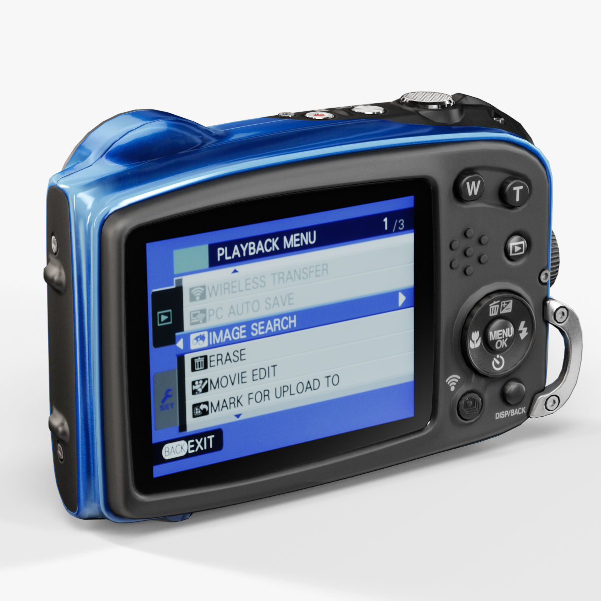 Fujifilm FinePix XP70 rugged and proof digital camera Low-poly 3D model_7