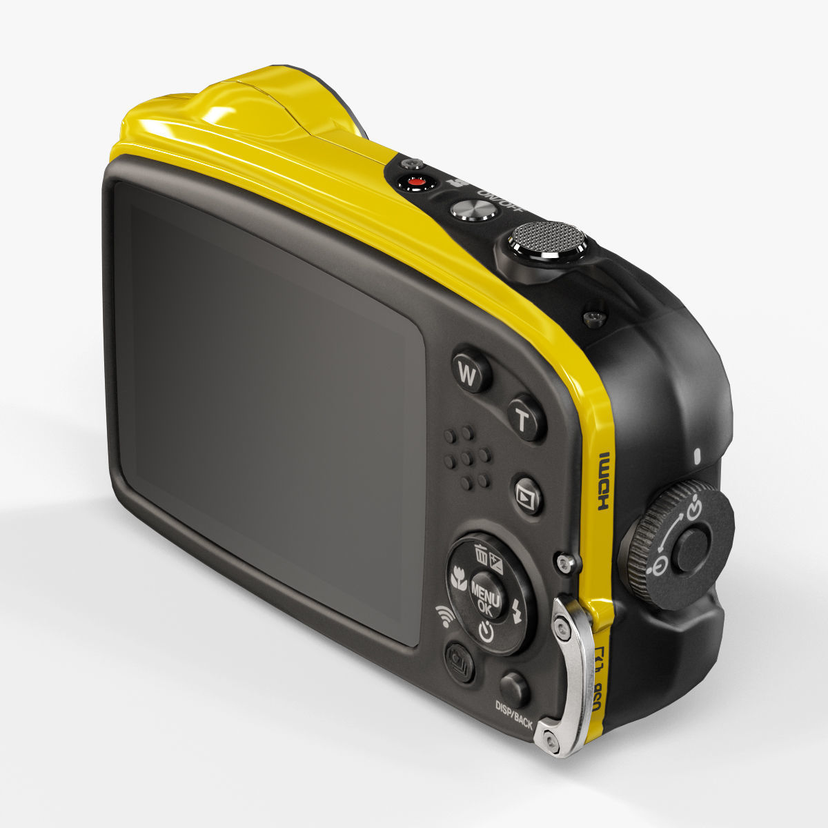 Fujifilm FinePix XP70 rugged and proof digital camera Low-poly 3D model_14