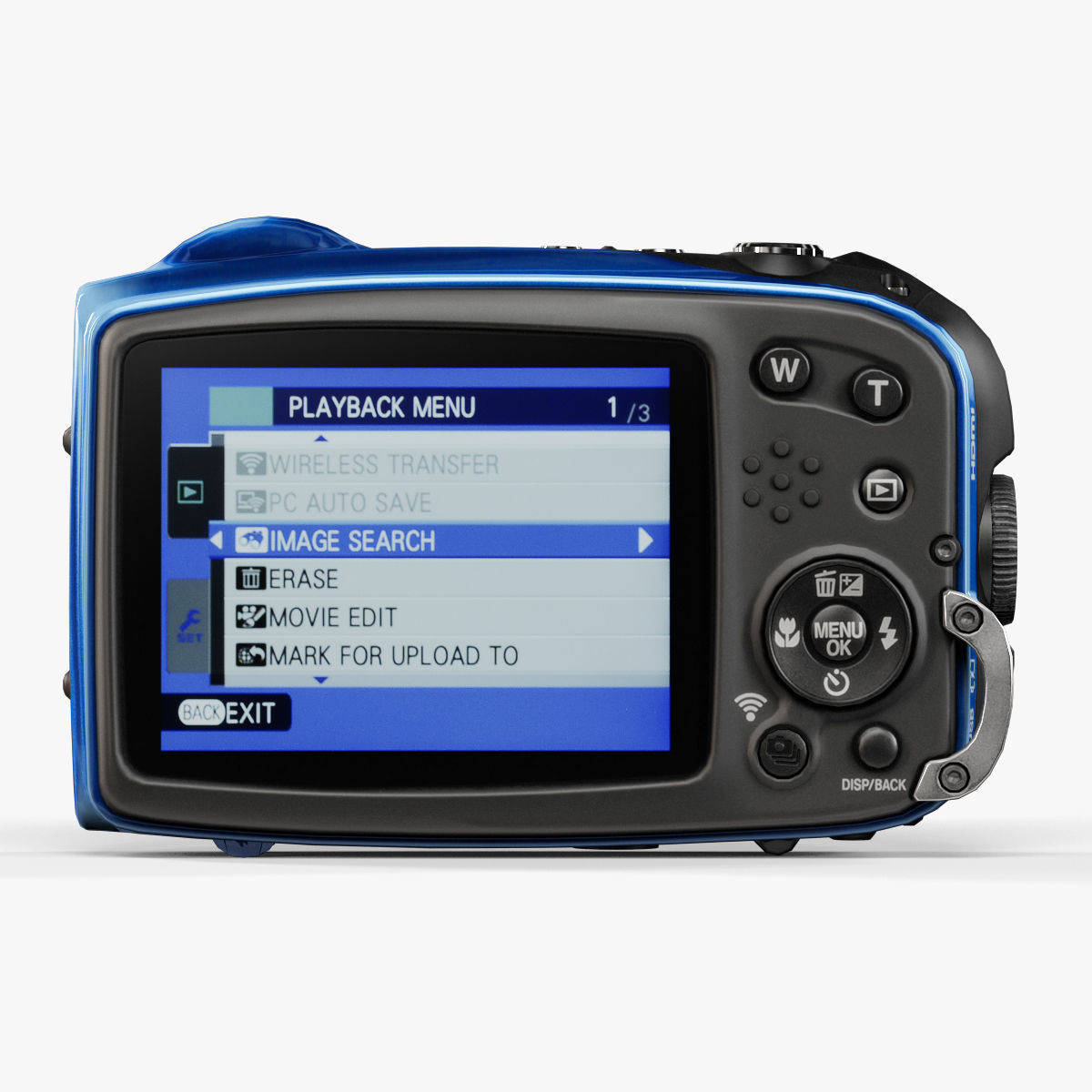 Fujifilm FinePix XP70 rugged and proof digital camera Low-poly 3D model_8