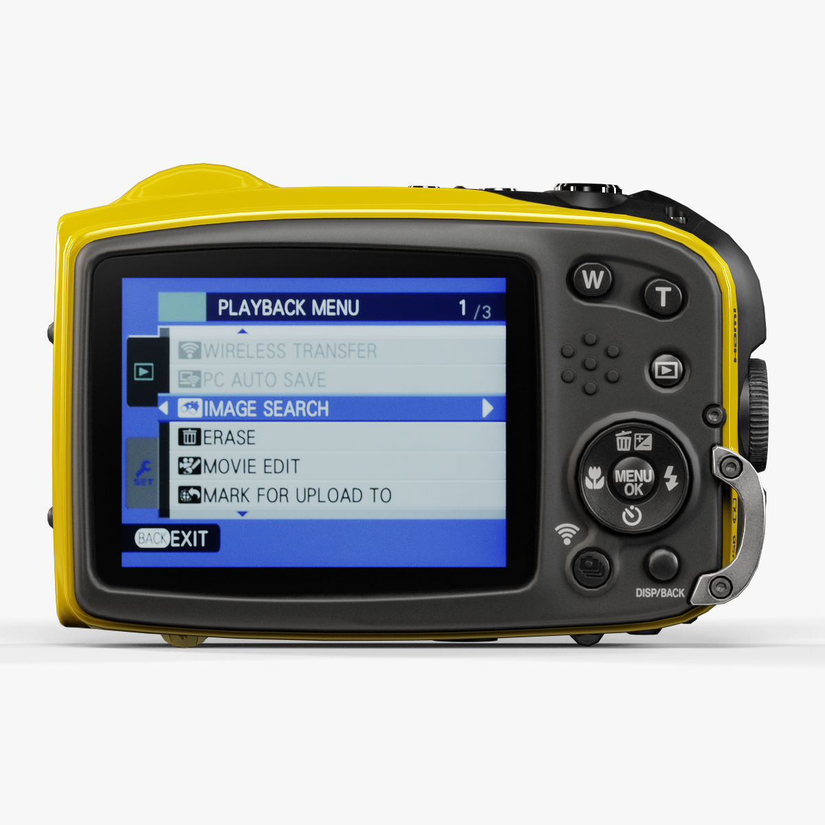 Fujifilm FinePix XP70 rugged and proof digital camera Low-poly 3D model_16