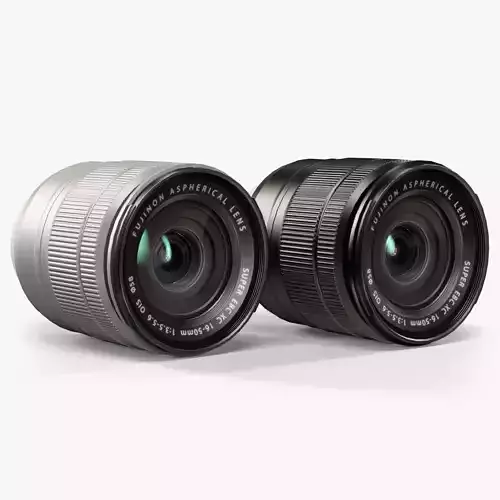 Fujifilm Fujinon XC16-50mm f 3-5 5-6 OIS Lens Low-poly 3D model