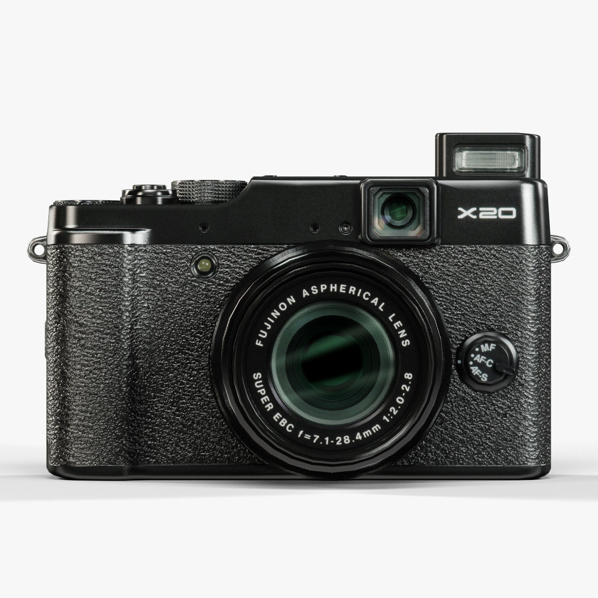 Fujifilm FinePix X20 advanced compact digital camera Low-poly 3D model_6