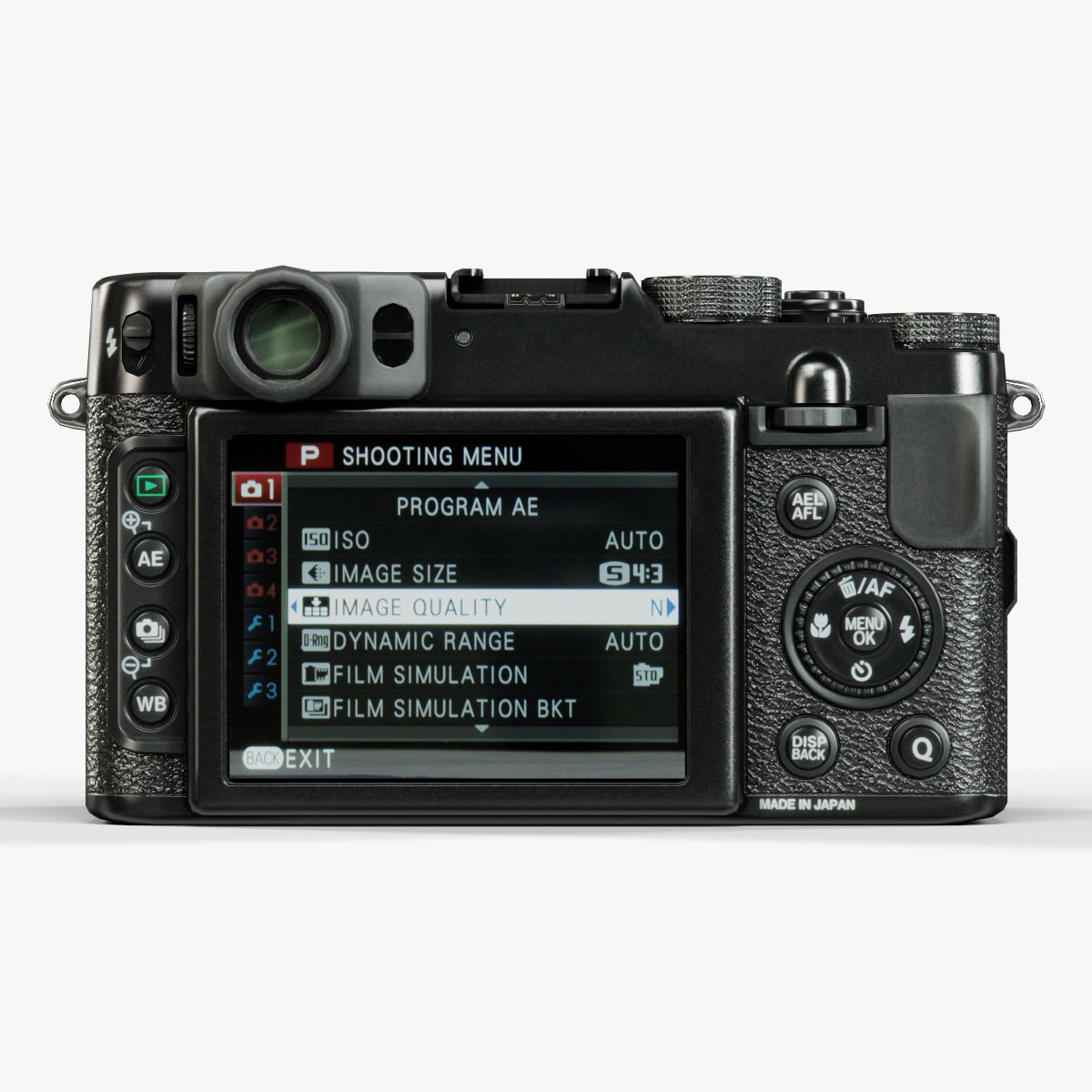 Fujifilm FinePix X20 advanced compact digital camera Low-poly 3D model_9