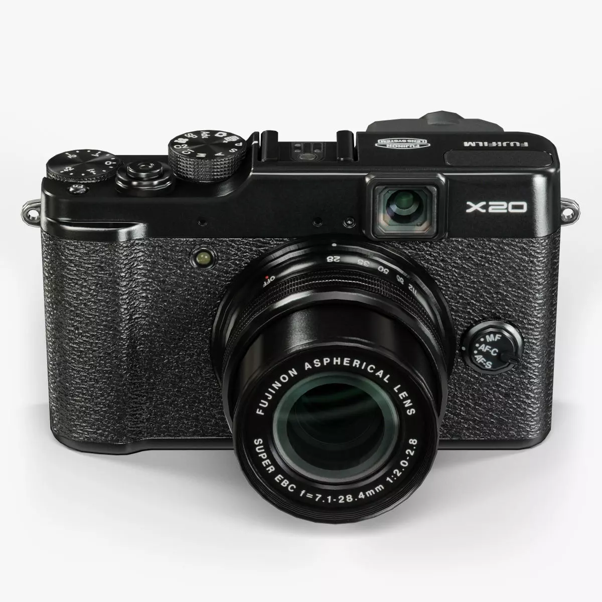 Fujifilm FinePix X20 advanced compact digital camera Low-poly 3D model_0