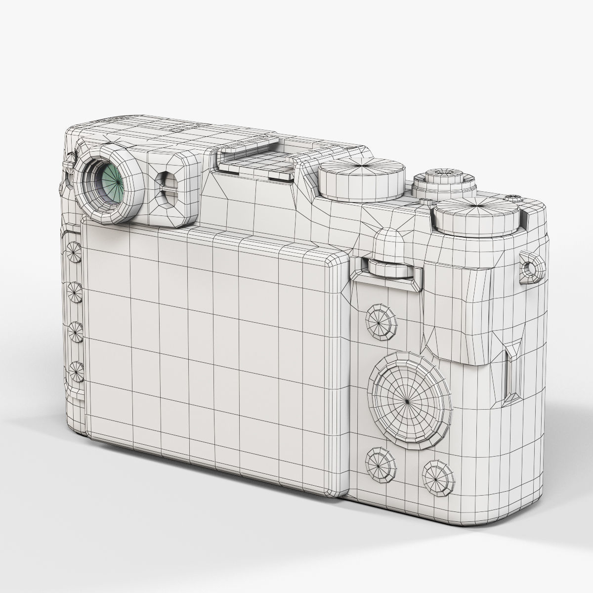 Fujifilm FinePix X20 advanced compact digital camera Low-poly 3D model_15