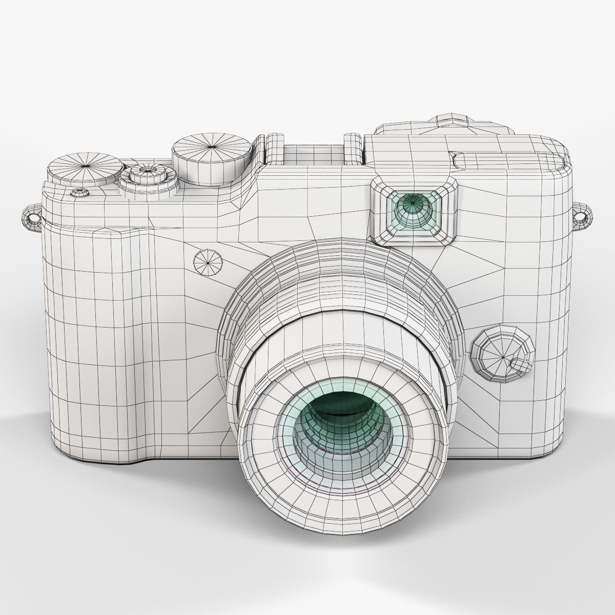 Fujifilm FinePix X20 advanced compact digital camera Low-poly 3D model_13