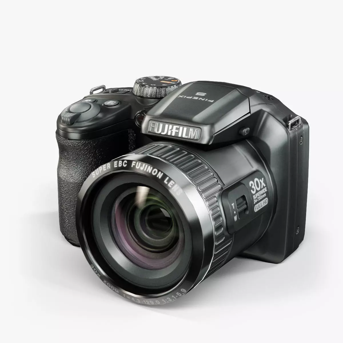 Fujifilm FinePix S6800 bridge digital camera Low-poly 3D model_0