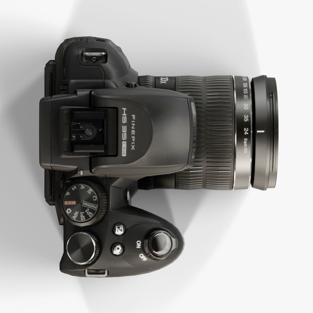 Fujifilm FinePix HS35EXR bridge digital camera Low-poly 3D model_9