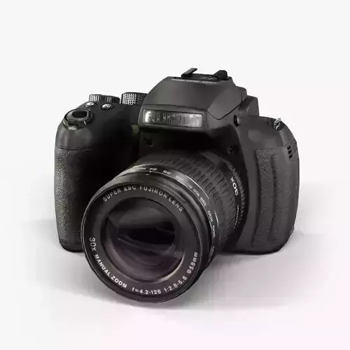 Fujifilm FinePix HS35EXR bridge digital camera Low-poly 3D model Fujifilm FinePix HS35EXR bridge digital camera Low-poly 3D model
