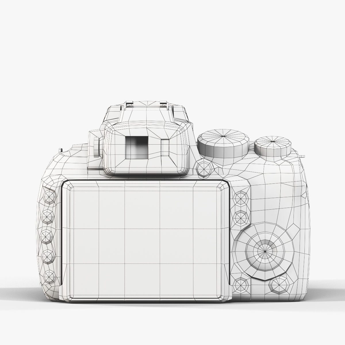 Fujifilm FinePix HS35EXR bridge digital camera Low-poly 3D model_16