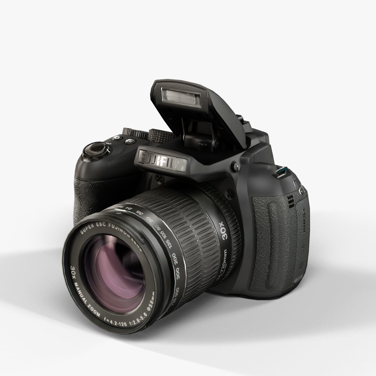 Fujifilm FinePix HS35EXR bridge digital camera Low-poly 3D model_8