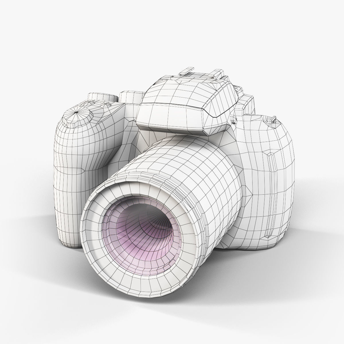 Fujifilm FinePix HS35EXR bridge digital camera Low-poly 3D model_12