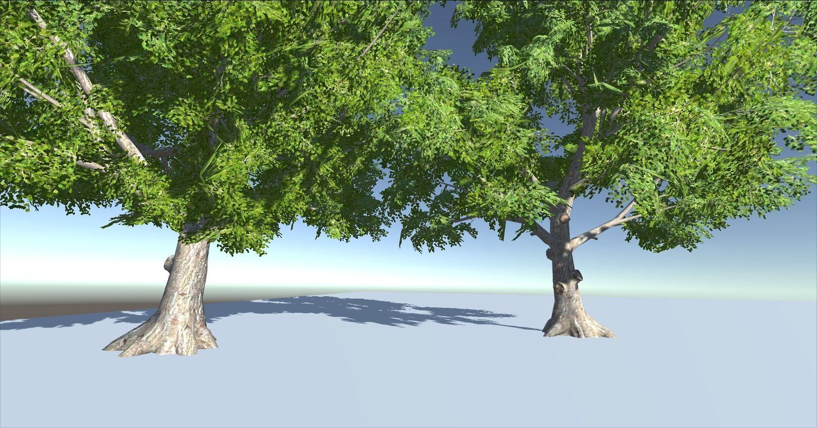 Realistic Trees with wind zone 3D model_1