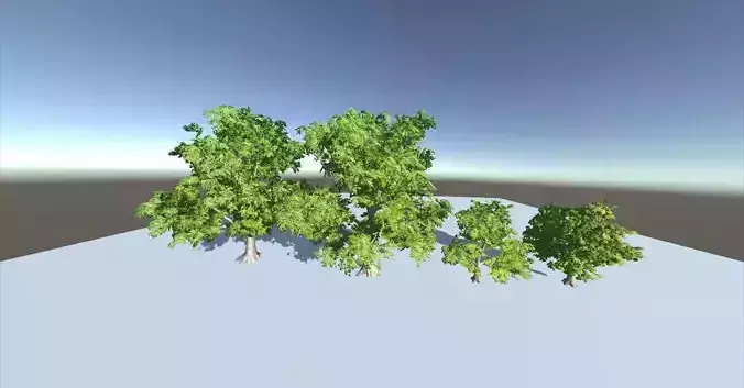 Realistic Trees with wind zone