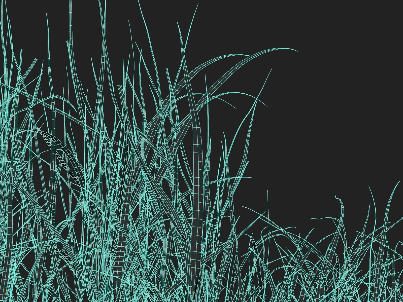 Grass Patches Green Meadow 3D model_6