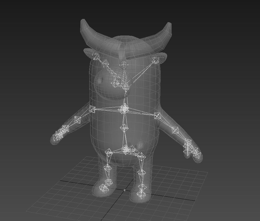 Rigged Cartoon Buffalo 3D model_20