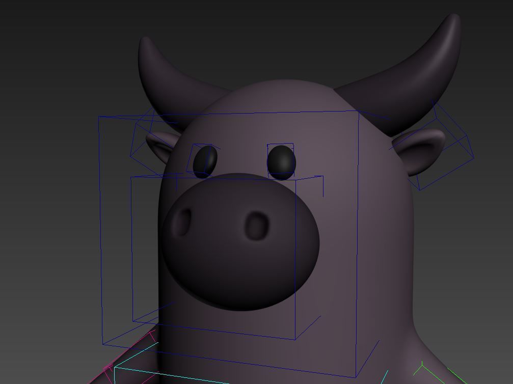 Rigged Cartoon Buffalo 3D model_16
