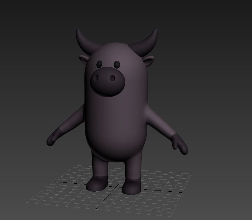 Rigged Cartoon Buffalo 3D model_21