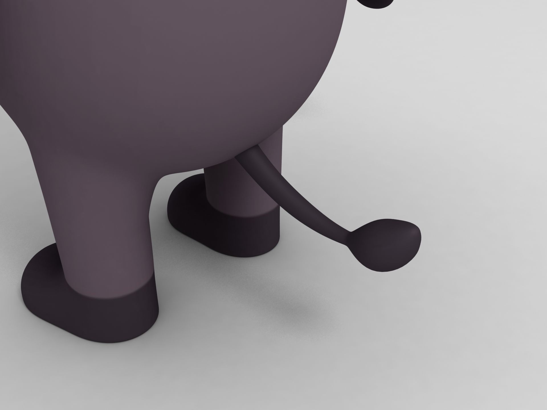 Rigged Cartoon Buffalo 3D model_14