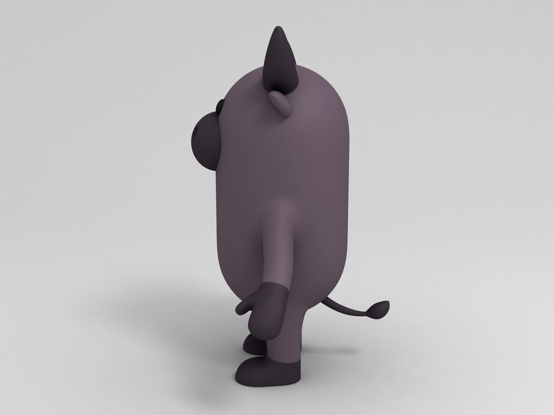 Rigged Cartoon Buffalo 3D model_10