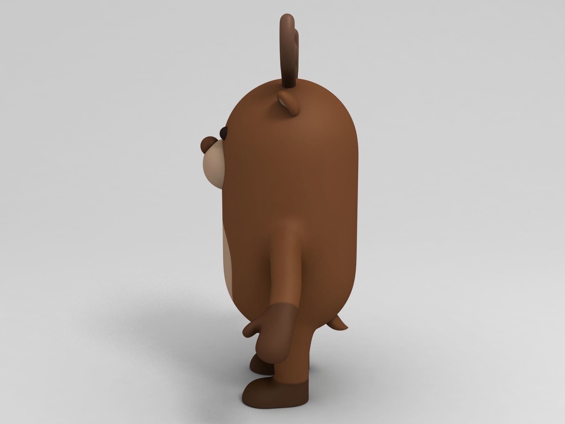 Cartoon Reindeer 3D model_4