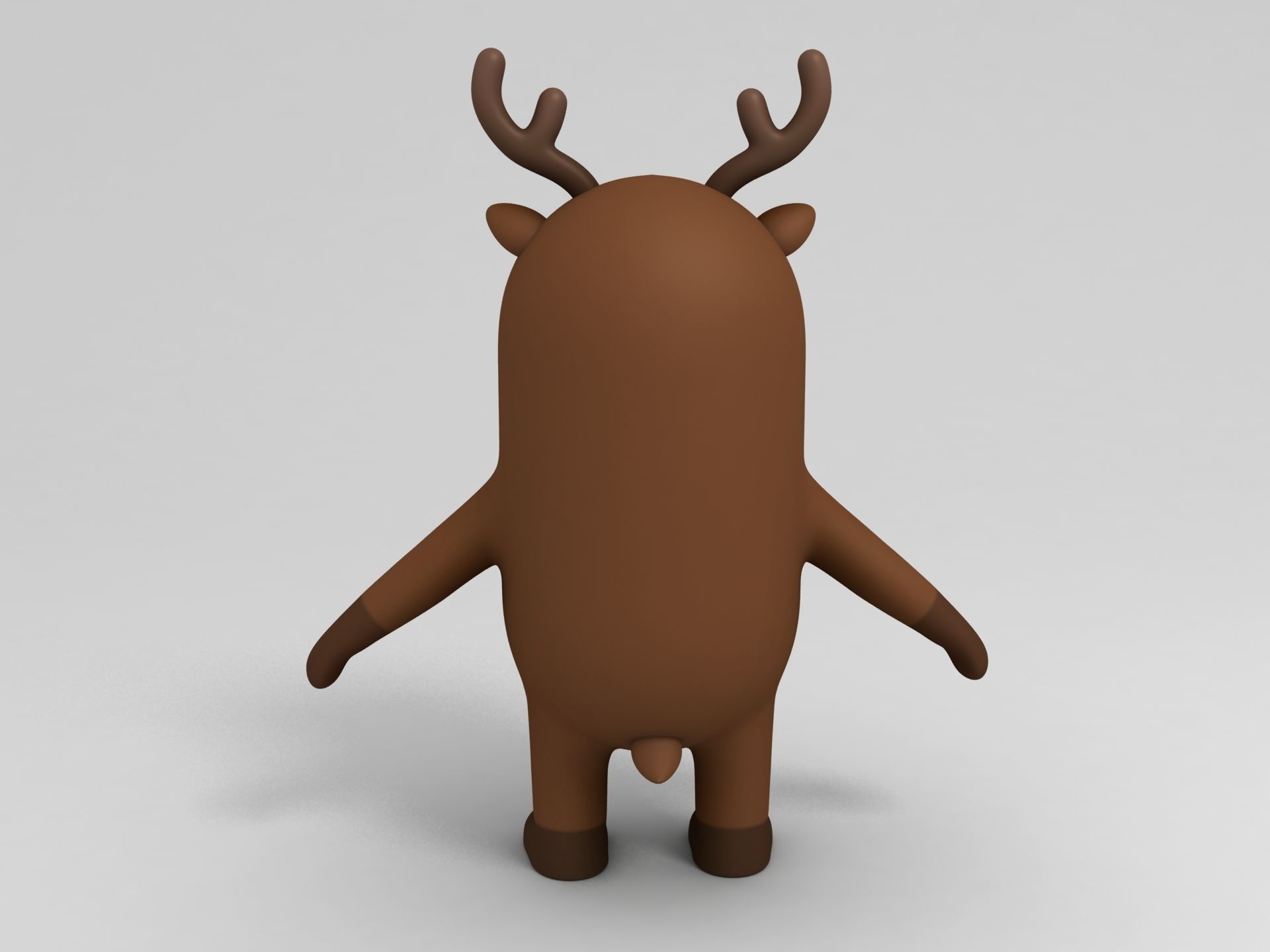 Cartoon Reindeer 3D model_3