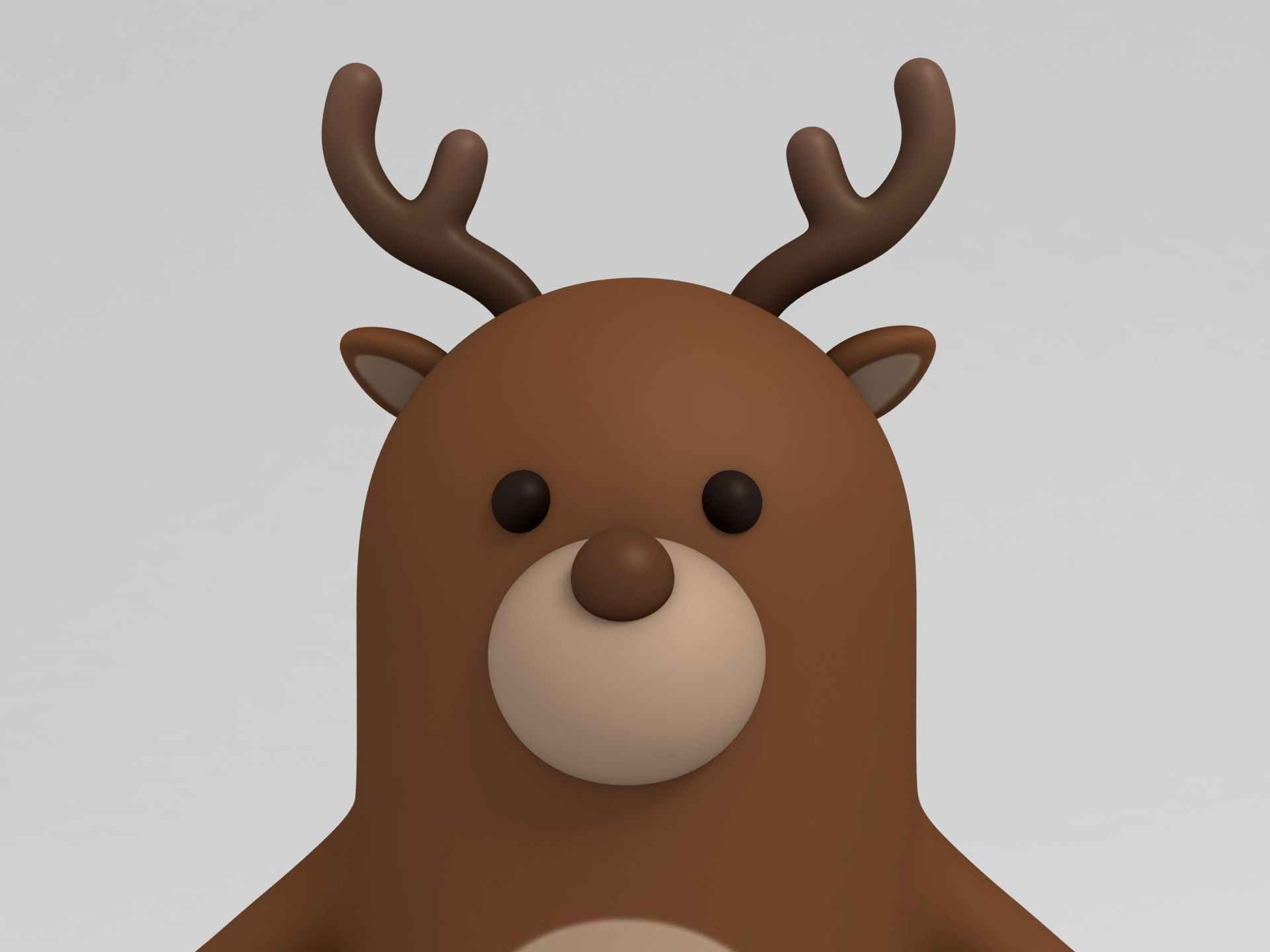 Cartoon Reindeer 3D model_6