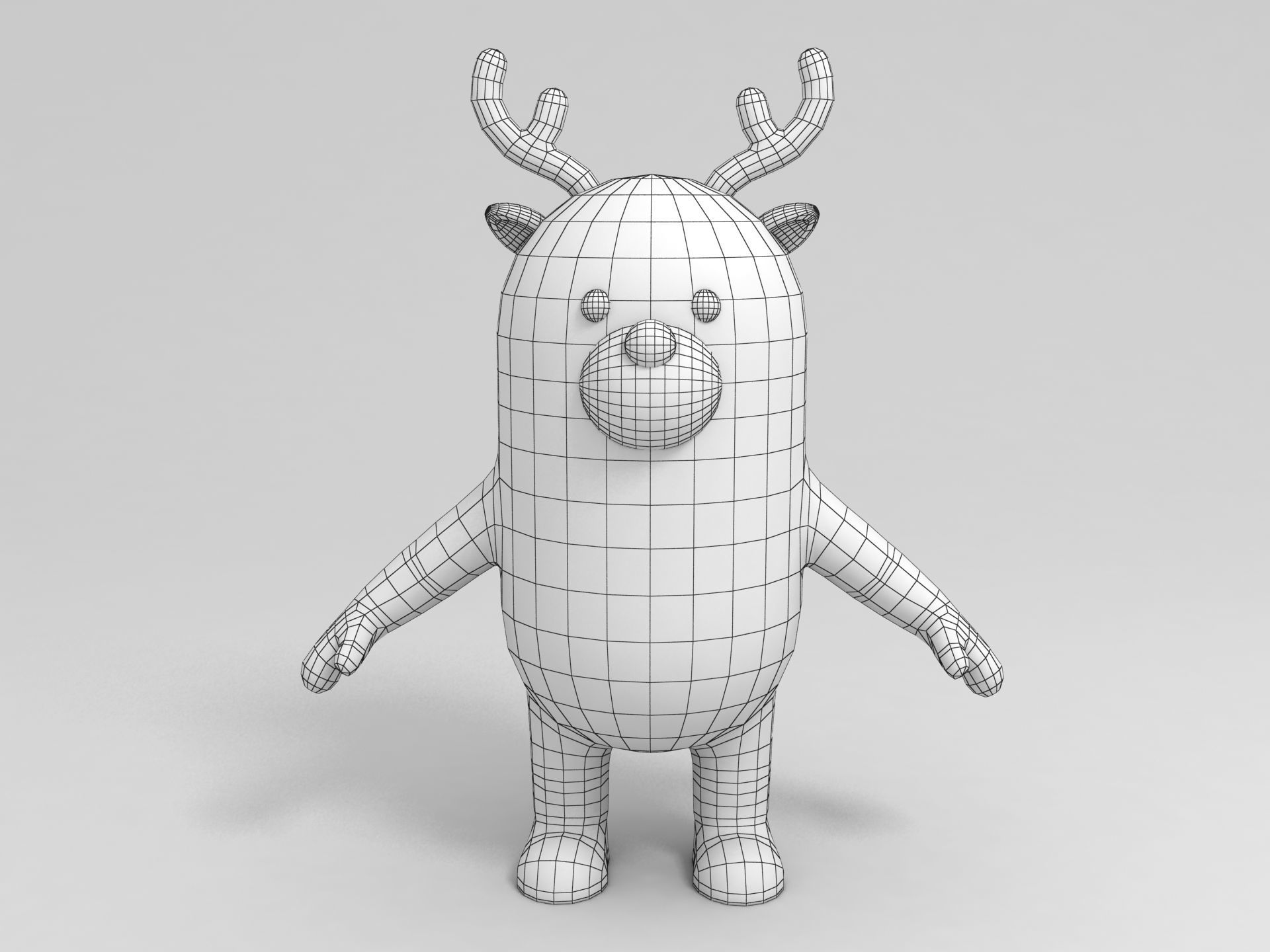 Cartoon Reindeer 3D model_5