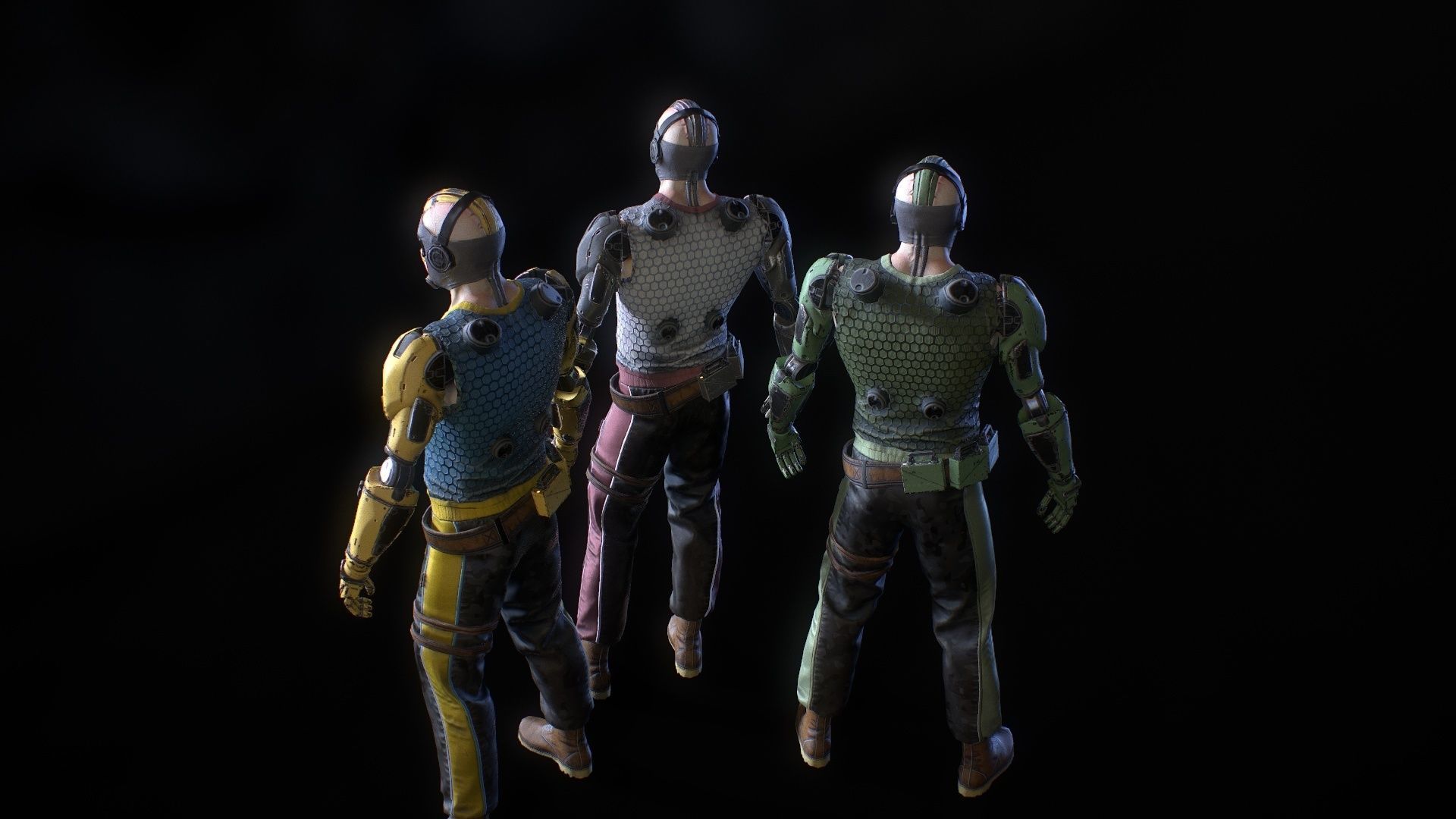 Cyborg 01 Low-poly 3D model_3