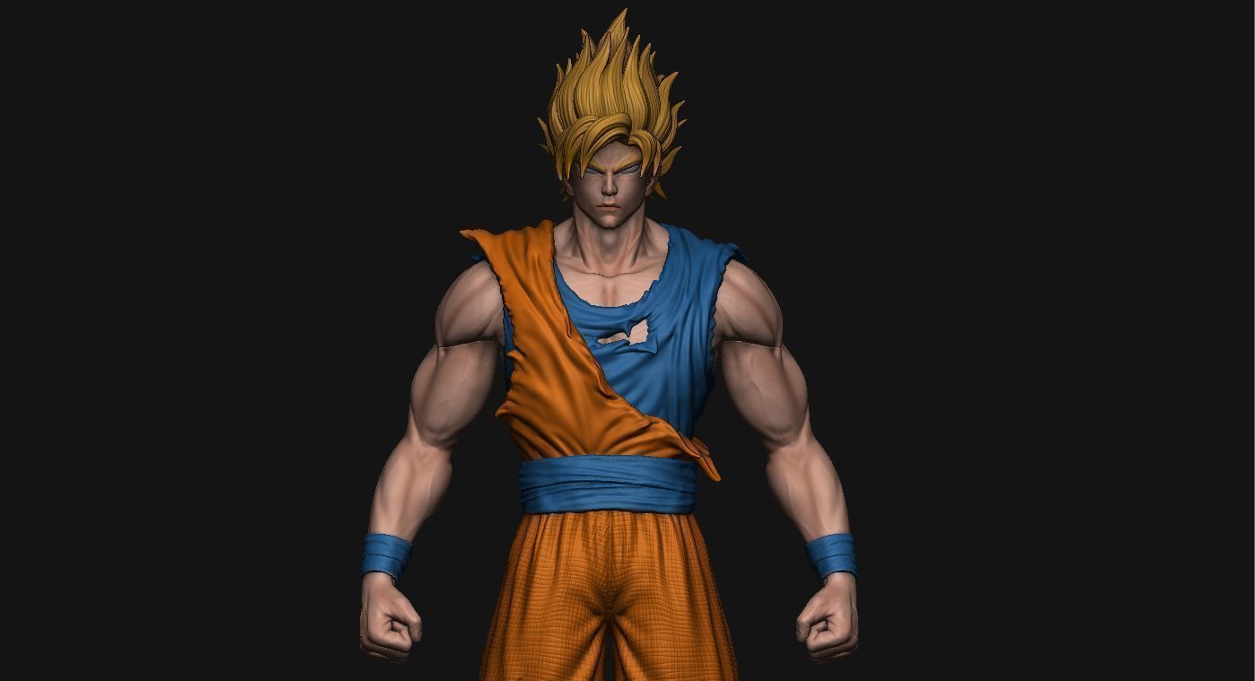 GOKU super saiyan v2 - dragonball super  3D print model_8