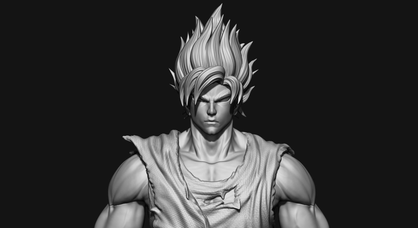 GOKU super saiyan v2 - dragonball super  3D print model_34