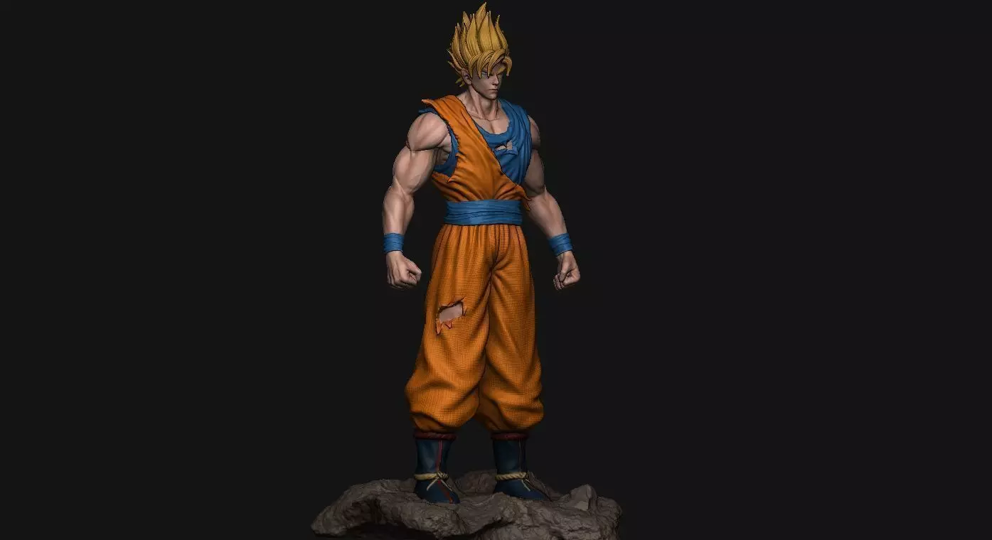 GOKU super saiyan v2 - dragonball super  3D print model_0