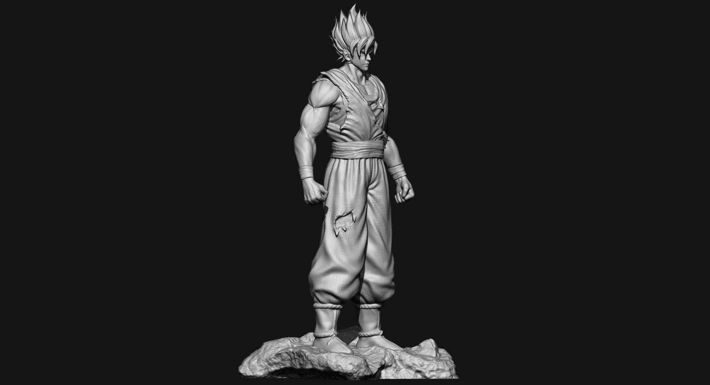 GOKU super saiyan v2 - dragonball super  3D print model_23