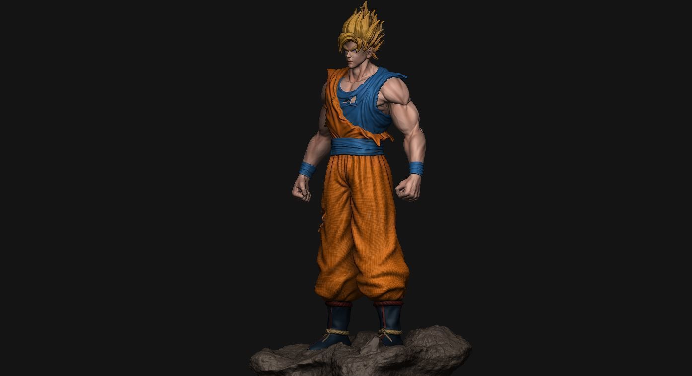 GOKU super saiyan v2 - dragonball super  3D print model_7