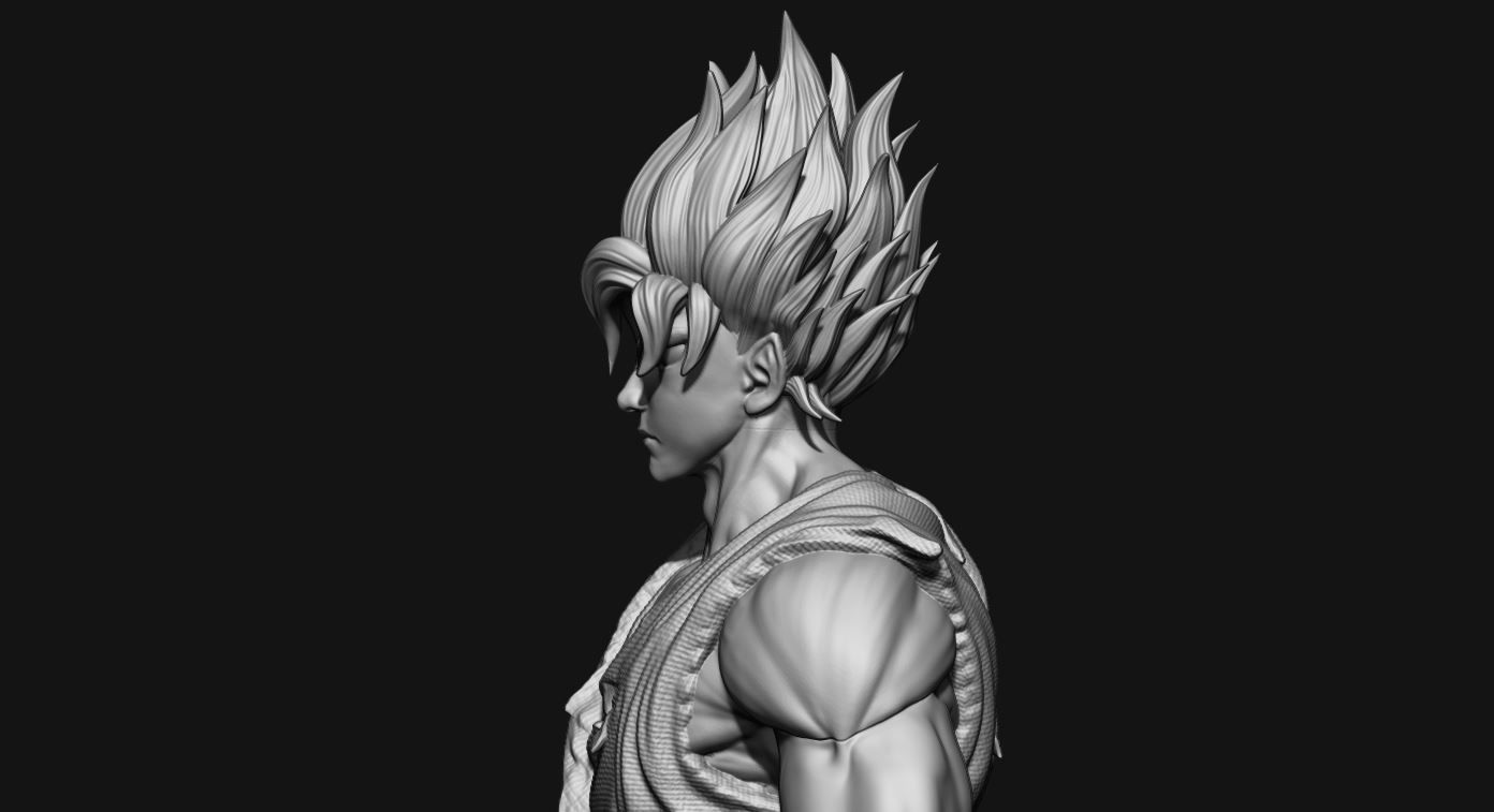 GOKU super saiyan v2 - dragonball super  3D print model_32