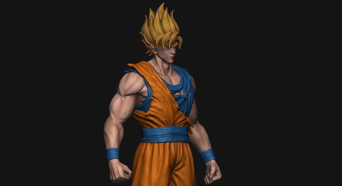 GOKU super saiyan v2 - dragonball super  3D print model_9