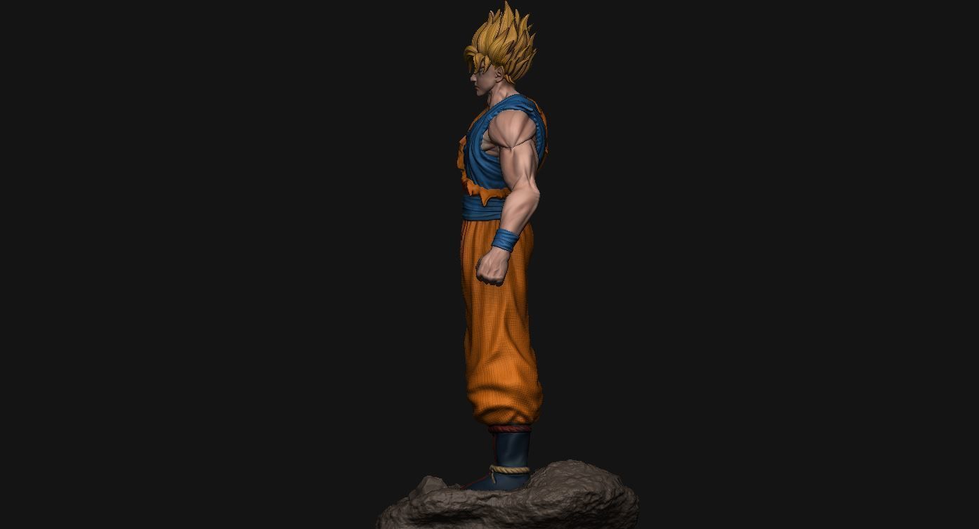 GOKU super saiyan v2 - dragonball super  3D print model_4