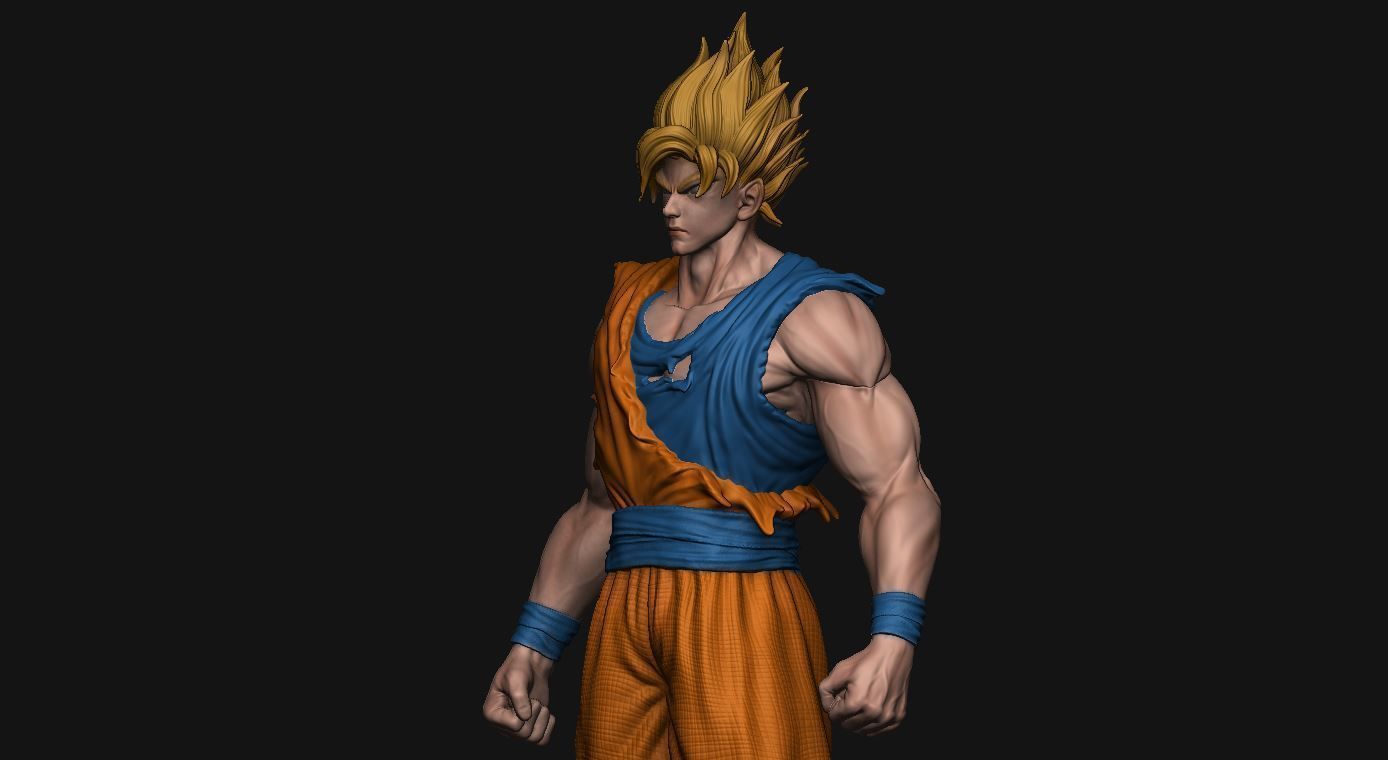 GOKU super saiyan v2 - dragonball super  3D print model_10